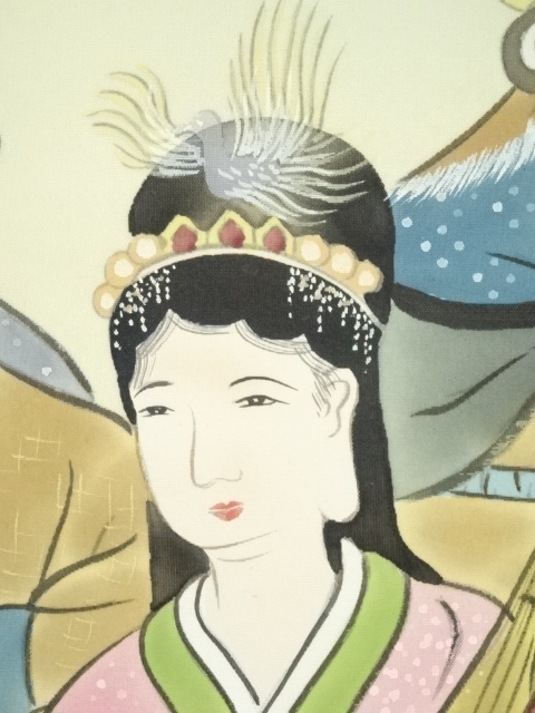 道具 ] - 道具 森栖鶴筆 七福神 肉筆絹本掛軸（共箱） | ネット